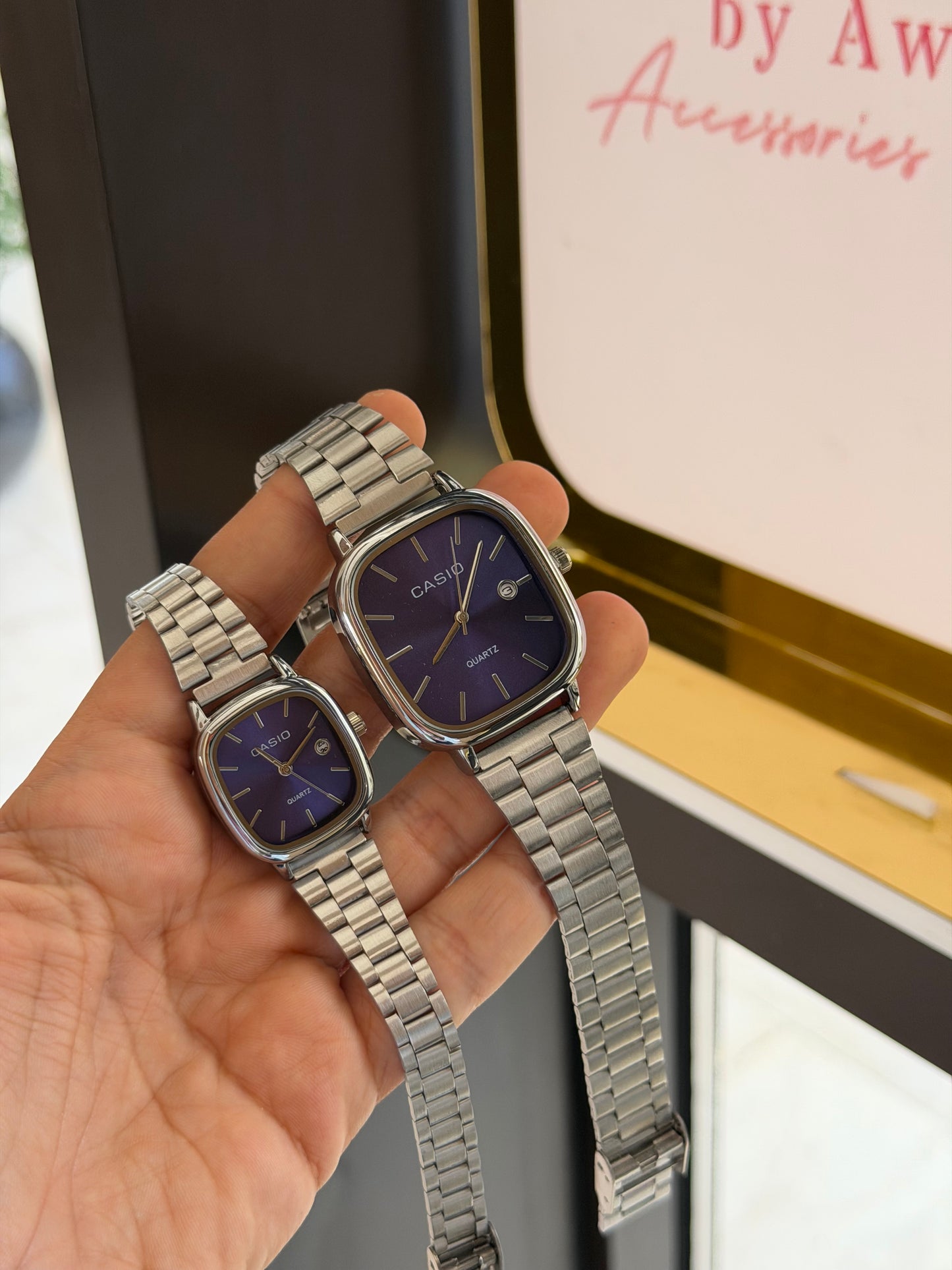 Casio couple bleu