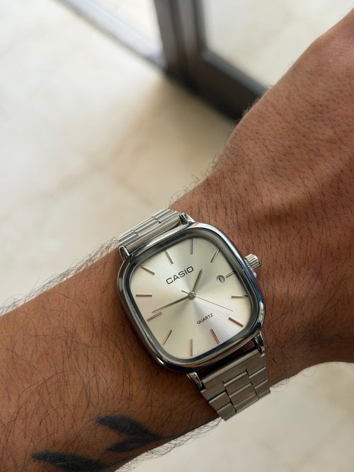 Casio Couple Set – Crème & Silver