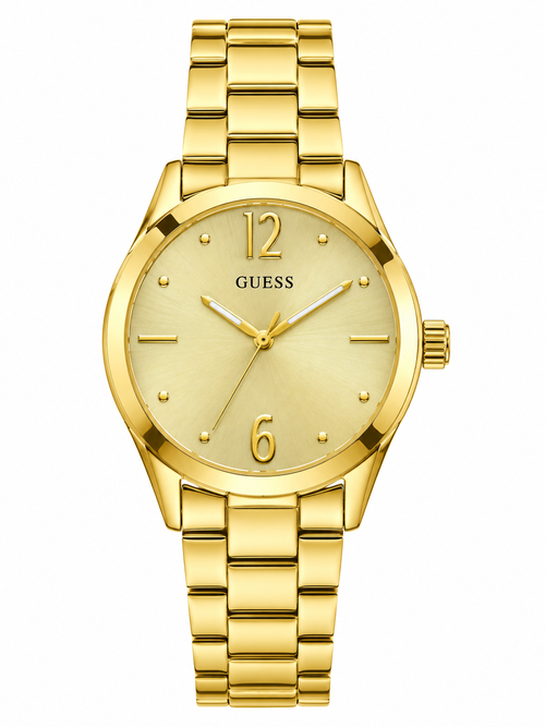 Montre Femme Guess Bicolore Argent & Doré – Cadran Blanc Élégant