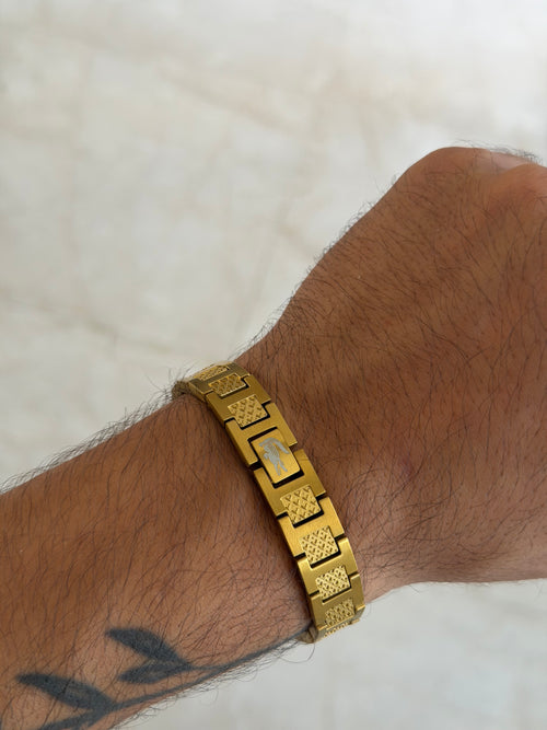 Bracelet homme doré