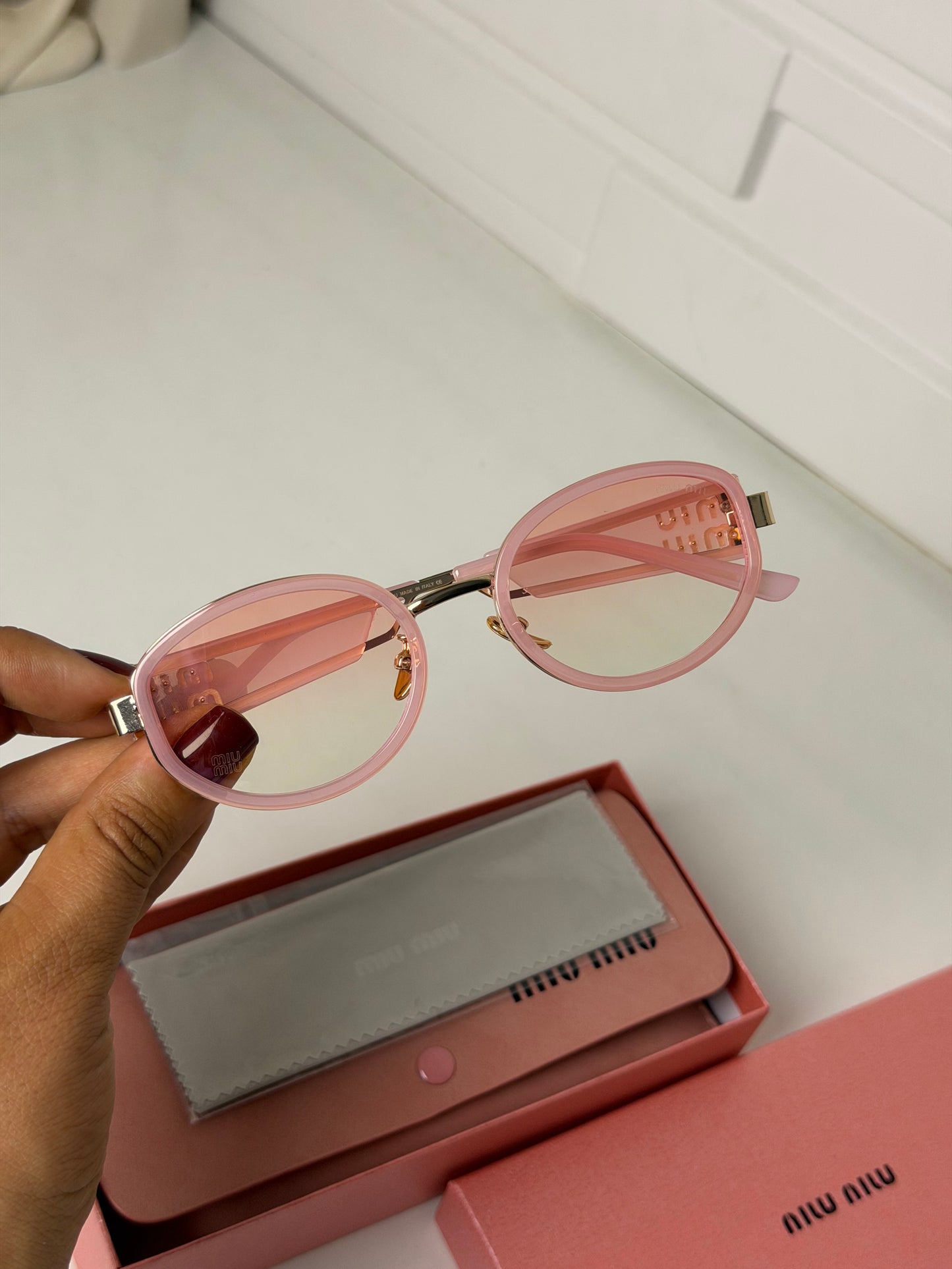 Lunettes miu miu rose