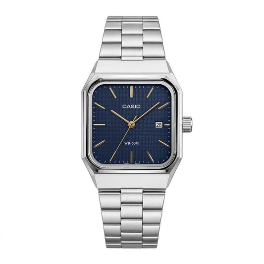 Casio carré Blue & Gold – WR 50M