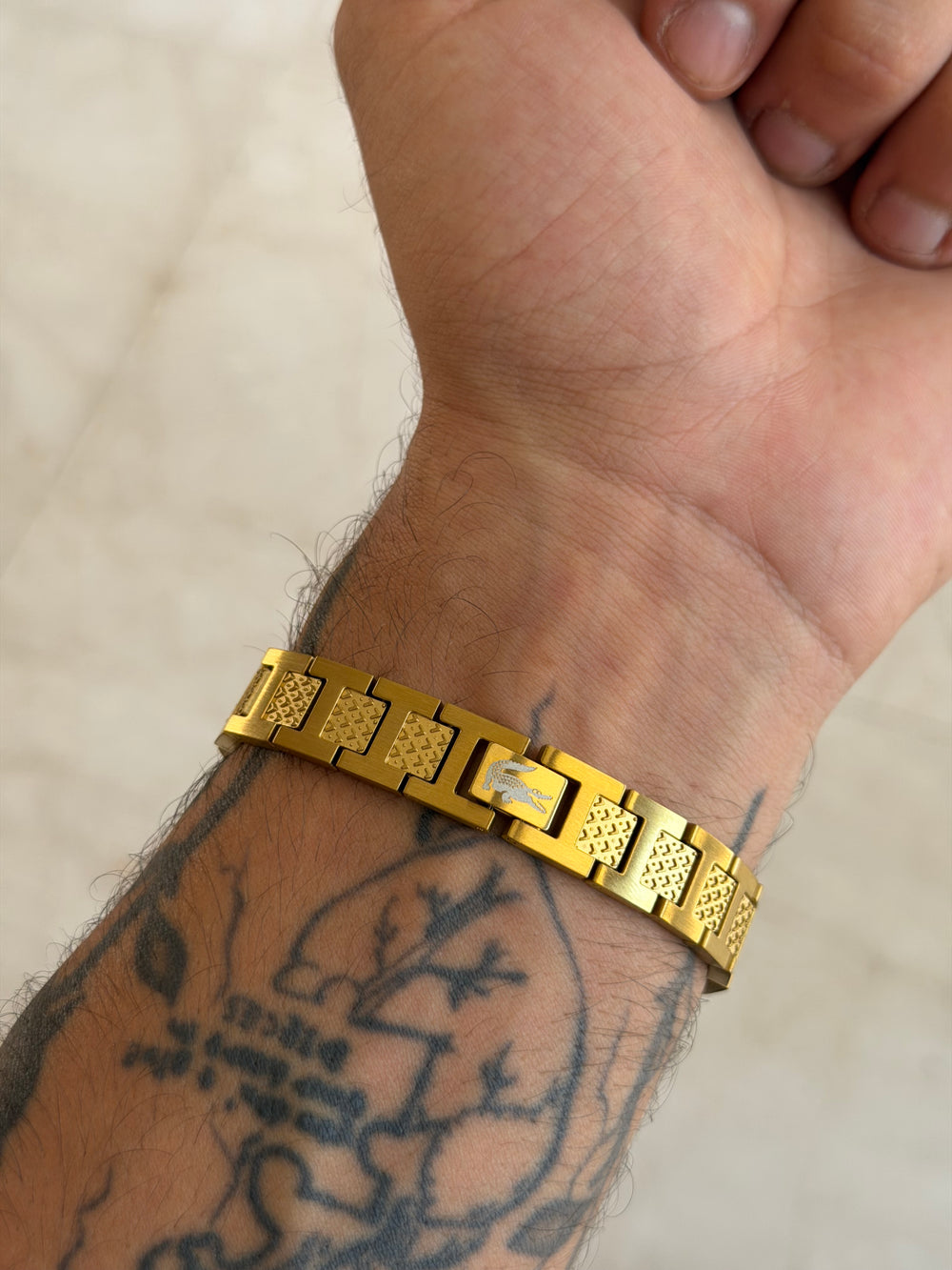 Bracelet homme doré