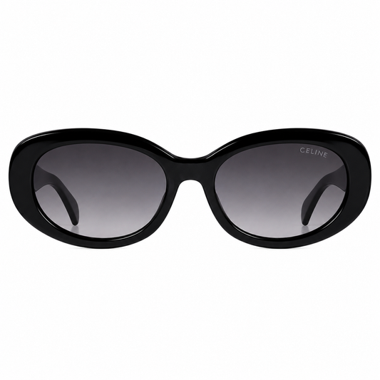 Lunettes de soleil noires oversize – Verres fumés dégradés