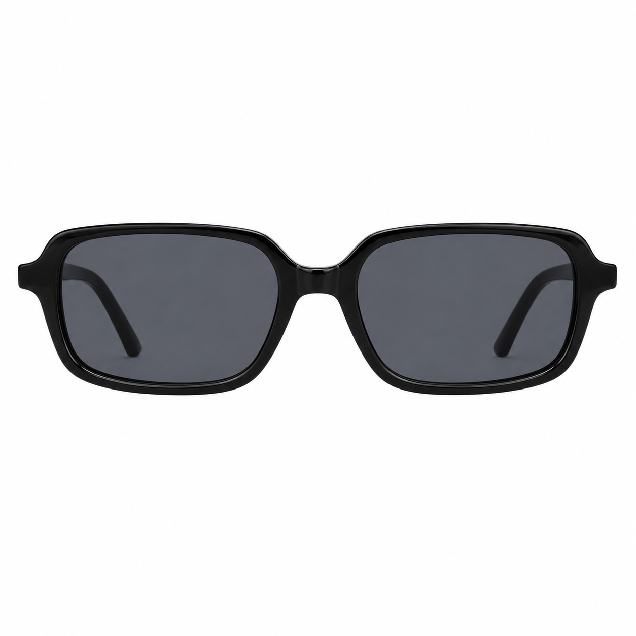 Lunettes de soleil rectangulaires noires – Verres fumés