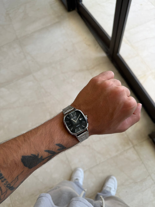 Casio Cushion Silver – Cadran Noir