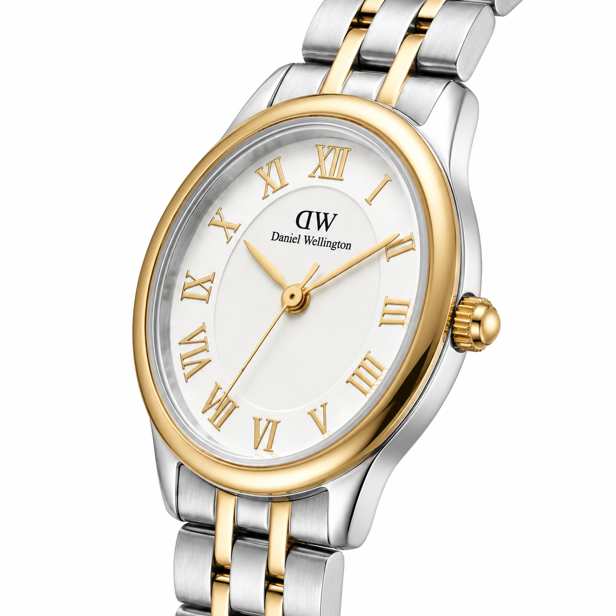 Daniel Wellington Classic White Dial Gold Bracelet Watch – Minimalist Elegance for Women