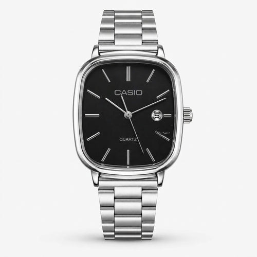 Casio Cushion Silver – Cadran Noir