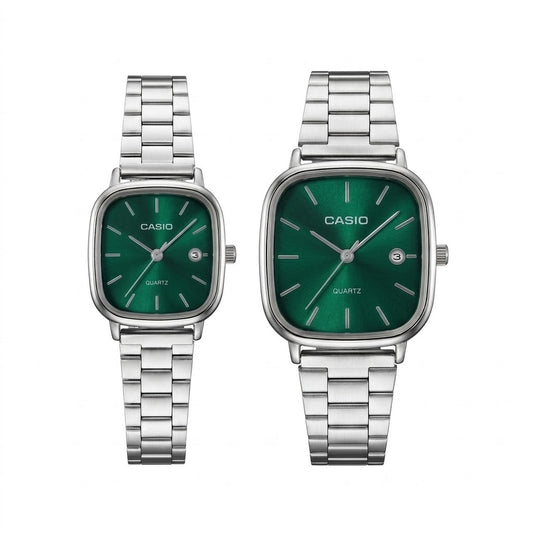 Deux Casio argent vert