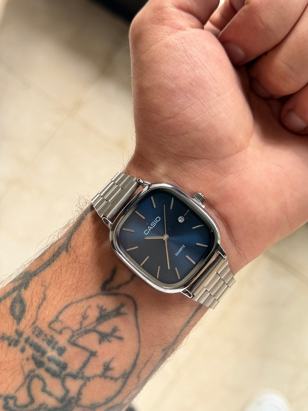 Casio silver blue
