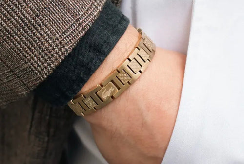 Bracelet homme doré
