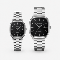 Casio Couple Set – Black & Silver