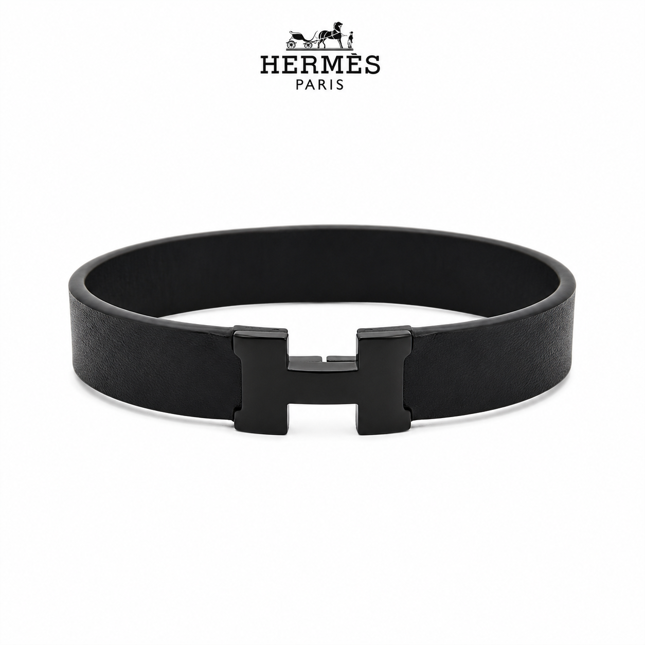 Coffret homme luxe – Portefeuille noir et bracelet assorti