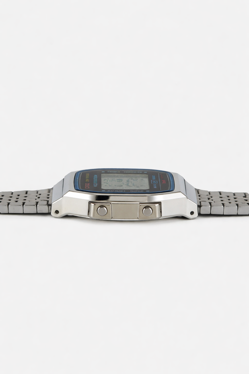Montre Casio Numérique Rétro Homme – Acier Inoxydable, Étanche, Style Vintage
