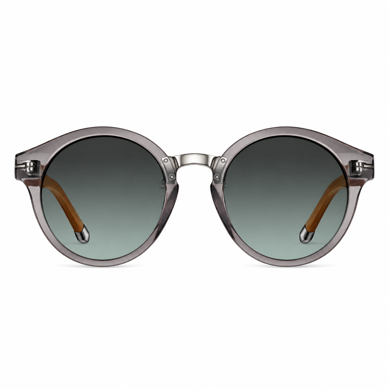 Lunettes de soleil City Vision – Monture transparente avec branches en bois
