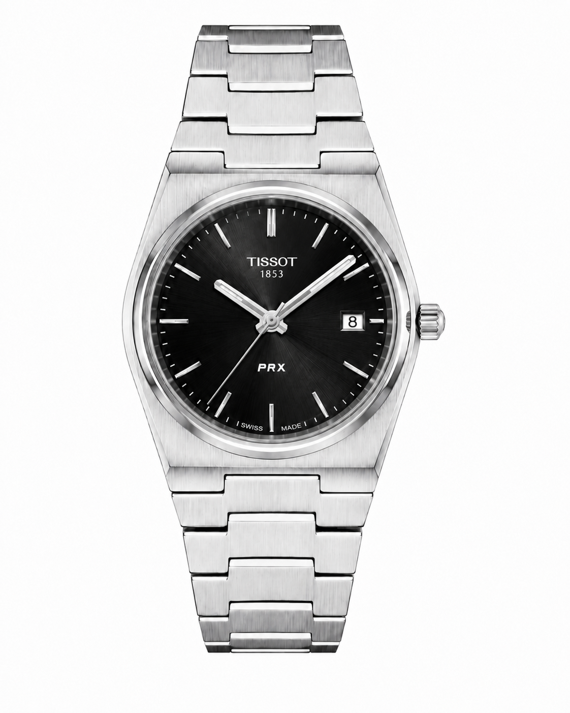 Tissot PRX 1853 Black Dial Stainless Steel Watch