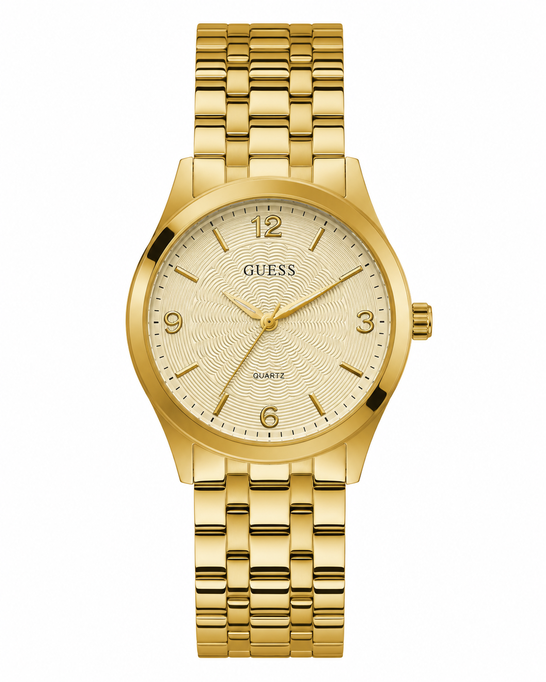 Guess Gold-Tone Quartz Watch with Champagne Dial