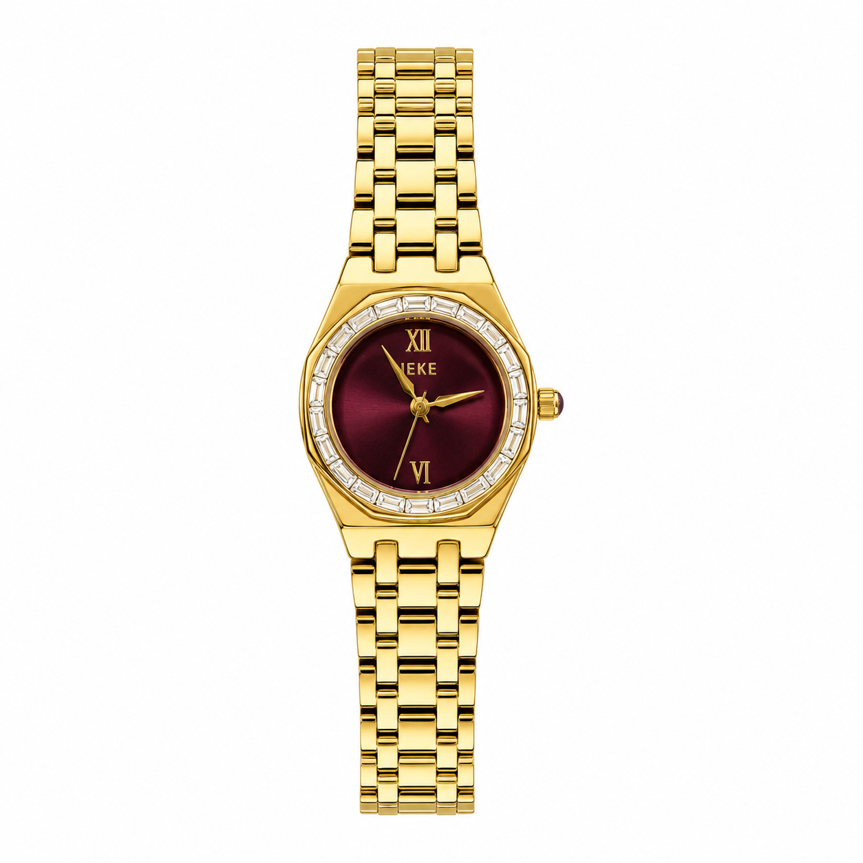 Ieke Gold et Burgandy femme