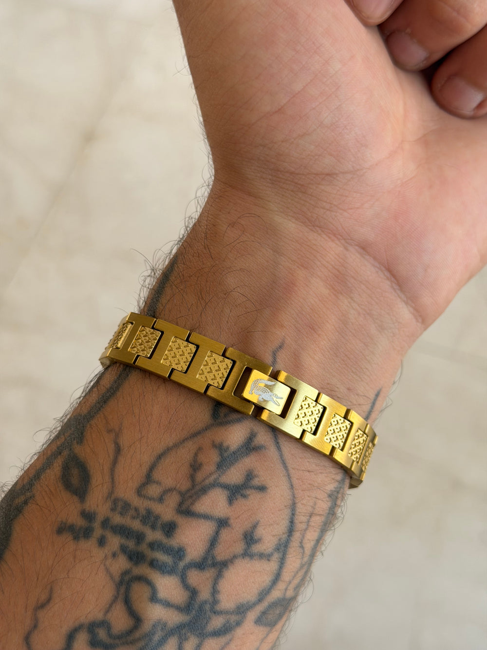 Bracelet homme doré