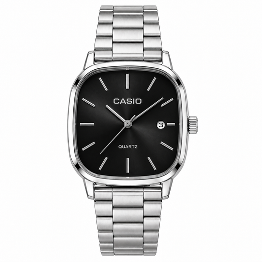 Casio Cushion Silver – Cadran Noir