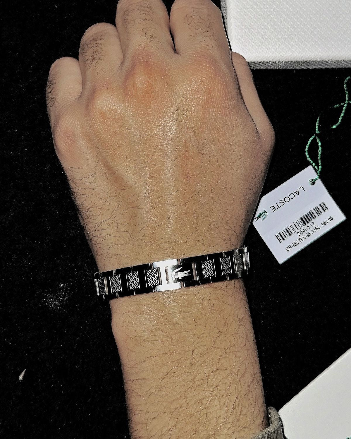 Bracelet homme Lacoste argenté – Acier inoxydable