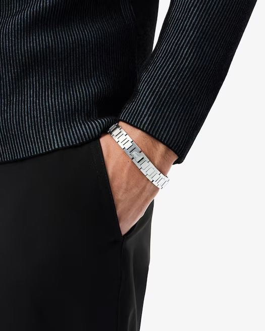 Bracelet homme Lacoste argenté – Acier inoxydable