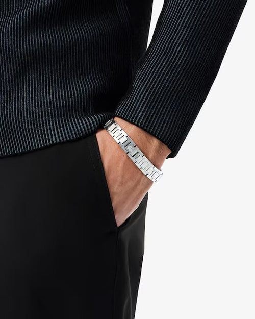 Bracelet homme argenté – Acier inoxydable