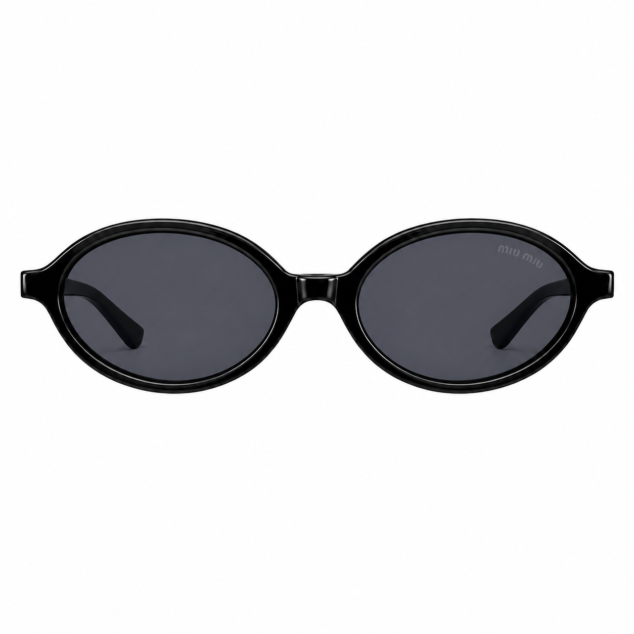 Lunettes de soleil ovales noires – Verres fumés style rétro chic