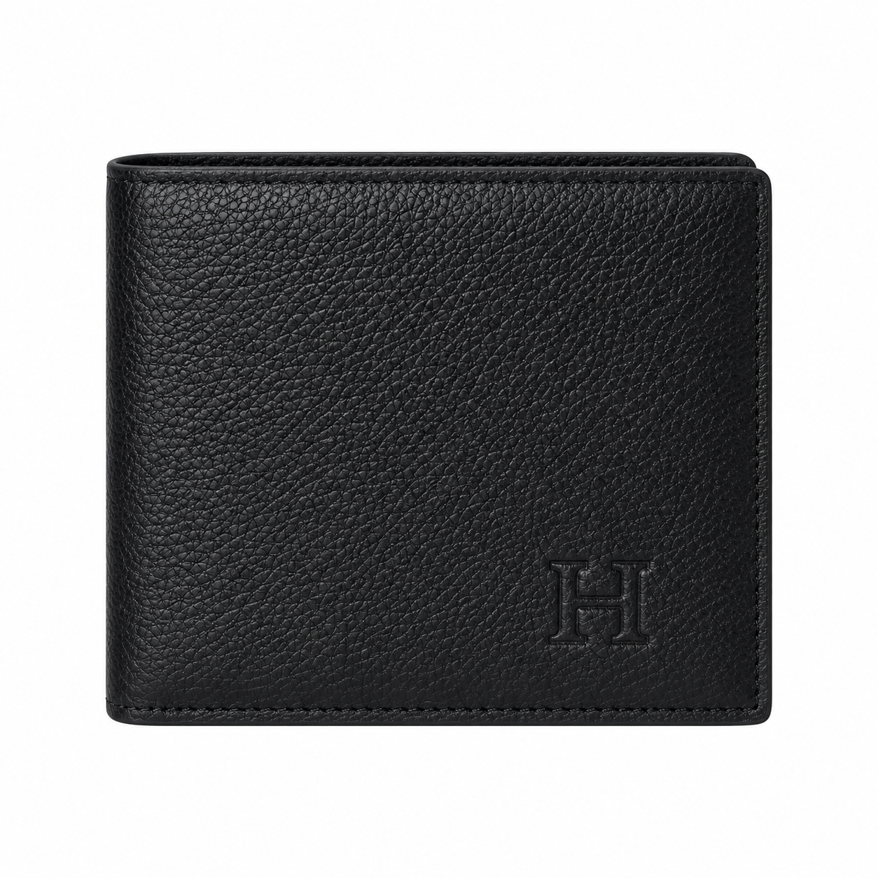 Coffret homme luxe – Portefeuille noir et bracelet argenté