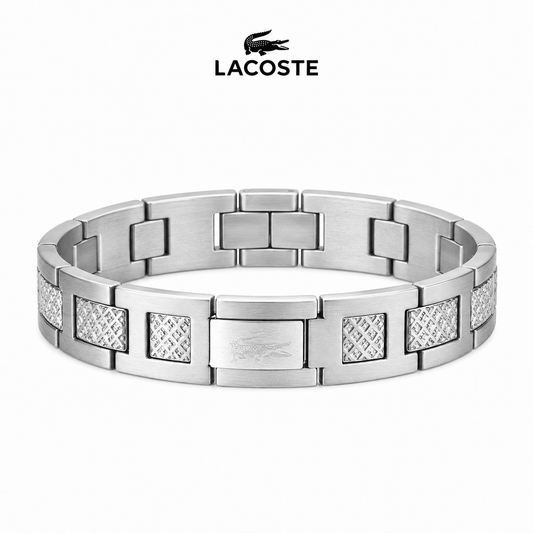 Bracelet homme Lacoste argenté – Acier inoxydable