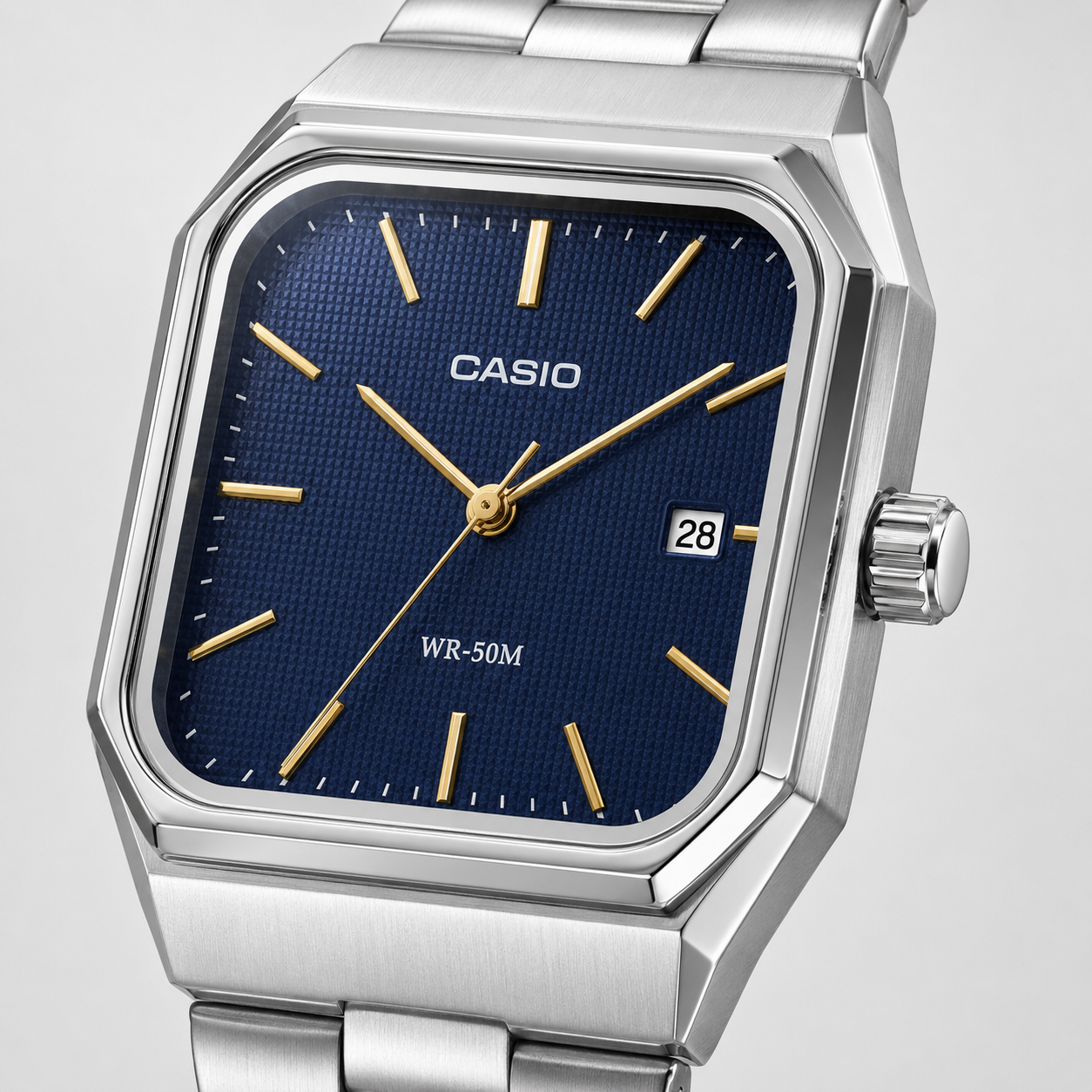 Casio Square Blue & Gold – WR 50M